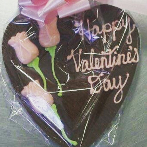 1lb Solid Chocolate Lady Heart