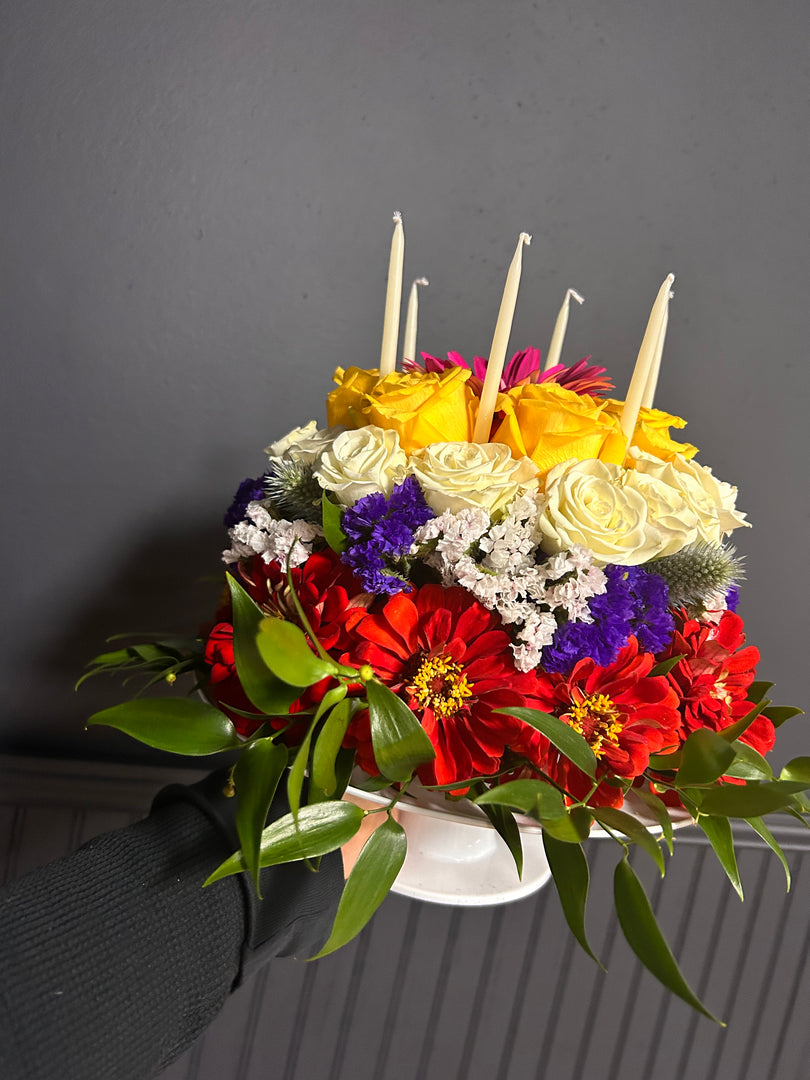Happy Birthday Floral Cake