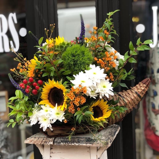 Cornucopia With Flowers