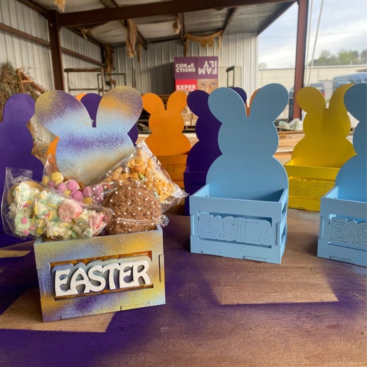 Easter Wood Snack basket