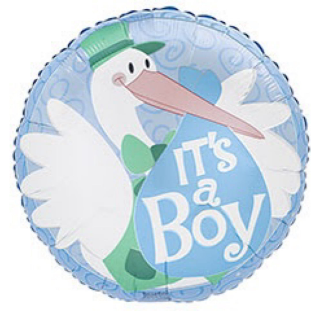 17” It’s a BOY stork balloon