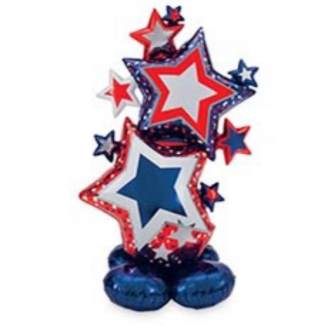 59” Airloonz Patriotic Star Cluster Stand Up