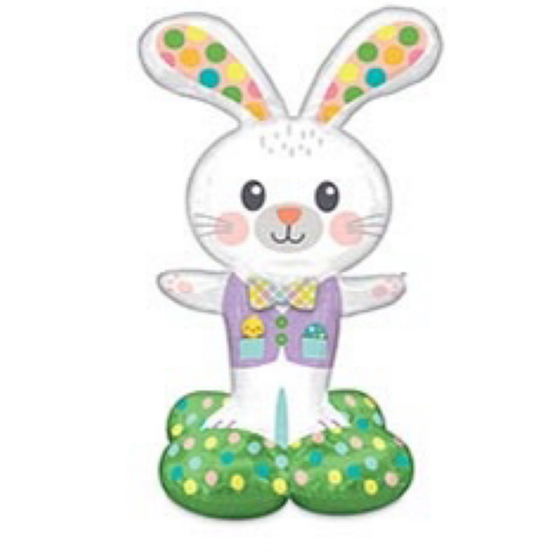 46” Airloonz Spotted Easter Bunny Stand up